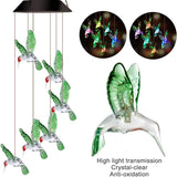 Solar LED Lights Hummingbird Wind Chimes