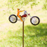 【Mother's day SALES】Frogs on a Vintage Bicycle Metal Wind Spinner