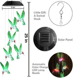 Solar LED Lights Hummingbird Wind Chimes