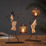 Wrought iron candlestick ornaments