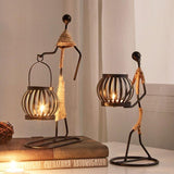 Wrought iron candlestick ornaments