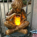 ADORABLE GARDEN DECOR-GLIMPSES OF GOD BOY STATUE