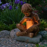 ADORABLE GARDEN DECOR-GLIMPSES OF GOD BOY STATUE