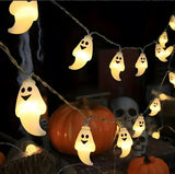 PVC Soft Material Halloween Lighting Chain Pumpkin Ghost Bat Modeling Lamp