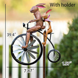 【Mother's day SALES】Frogs on a Vintage Bicycle Metal Wind Spinner