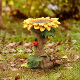 Polyresin Sunflower Bird Bath