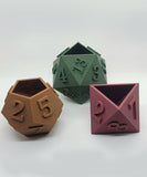 3D Printed Plant Pot - Table Top RPG Dice Succulent Planter Set