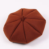 Children's pumpkin octagonal beret