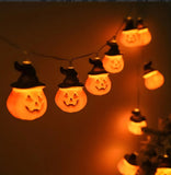 PVC Soft Material Halloween Lighting Chain Pumpkin Ghost Bat Modeling Lamp