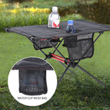 Outdoor Camping Table with Mesh Storage Bag Fordable Desk for Camping BBQ