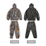 3D Forest Ghillie Suit Men Women Kids Outdoor Leaf-Shaped Hunting Clothing