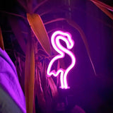 Touch of ECO - Solar LED Neon Pink Flamingo Friendly Garden Stake Light