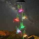 Solar LED Lights Hummingbird Wind Chimes