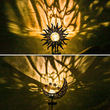 Outdoor Garden Solar Lights-Sun, Moon Stake Decor