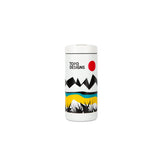 Full front product shot of the Topo Designs x Miir Travel Tumbler showing desert design