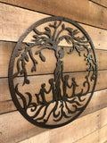 Metal Tree Of Life - Mother With Children Wall Art - Gift For Mom