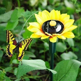 Creative Simulation Butterflies Solar Powered Vibration Outdoor Garden Decor Road Lighting