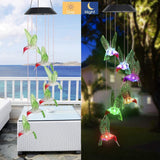 Solar LED Lights Hummingbird Wind Chimes