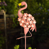 Touch of ECO - Solar LED Neon Pink Flamingo Friendly Garden Stake Light