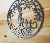 Metal Tree Of Life - Mother With Children Wall Art - Gift For Mom