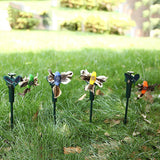 Creative Simulation Butterflies Solar Powered Vibration Outdoor Garden Decor Road Lighting