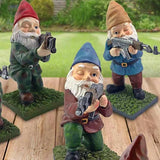 Funny Army Garden Gnome Statue