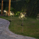 Solar-Powered LED Firework Garden Stake