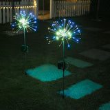 Solar-Powered LED Firework Garden Stake