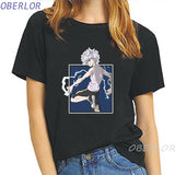 Hunter X Hunter Killua Baka Vogue Print Tshirt Short-Sleeved O-Neck Summer Top Funny T Shirts Women Ulzzang Harajuku Tees