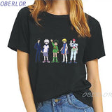 Hunter X Hunter Killua Baka Vogue Print Tshirt Short-Sleeved O-Neck Summer Top Funny T Shirts Women Ulzzang Harajuku Tees